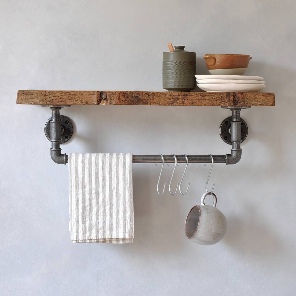 Live Edge Industrial Shelf Pipe By MöA Design