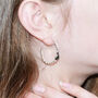 Handmade Irregular Sterling Silver Hoop Earrings, thumbnail 2 of 7