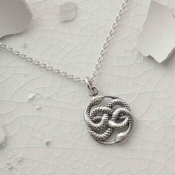 Sterling Silver Twisted Snake Necklace, 3 of 6