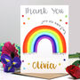 Personalised Rainbow Thank You Card, thumbnail 3 of 5