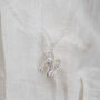 Sterling Silver Chunky Bubble Initial Letter Necklace, thumbnail 4 of 10