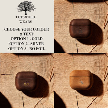 Personalised Genuine Leather Airpod Three Case, 2 of 6