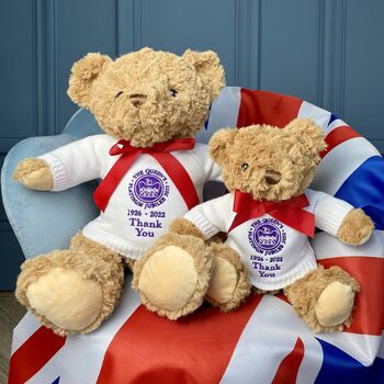 Queen Elizabeth 2nd Remembrance Small Teddy Bear, 2 of 5