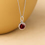 Personalised Sterling Silver July Ruby Birthstone Necklace, thumbnail 1 of 12