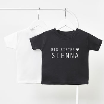 Big Sister Personalised Children's T Shirt, 2 of 3