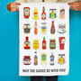 Funny Sauces Tea Towel, thumbnail 4 of 4