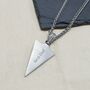 Personalised Men's Tribal Arrowhead Necklace, thumbnail 2 of 3