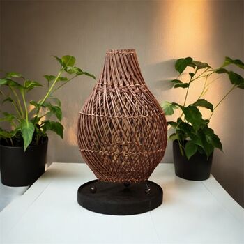 Rattan Table Lamp And Bedside Lamp Nordic Home Decor, 2 of 8