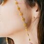 Floral Yellow Face Mask And Glasses Holder Chain, thumbnail 7 of 9