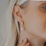 Gold Pearl Drop Earrings, thumbnail 1 of 7