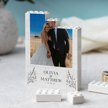 Personalised Wedding Photo Print Block For Couple, 7 of 10
