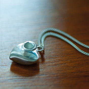 Personalised Heart Hidden Photo Necklace In Sterling Silver, 6 of 10