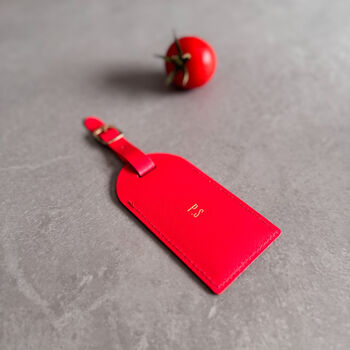 Monogram Leather Luggage Tag – Personalised Travel Gift, 9 of 12