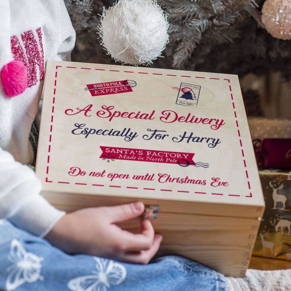 Special Delivery Natural Wooden Christmas Eve Box, 1 of 5
