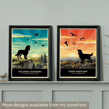 Spaniel On A Seaside Shoreline Sunrise. A Limited Edition Dog Gift Print, 10 of 12