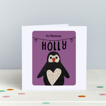 Valentine's Day/Anniversary Penguin Card, 4 of 4