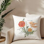 Personalised Birth Month Flower Cushion, thumbnail 1 of 8
