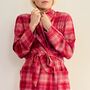 Brushed Cotton Dressing Gown In Sunset Plaid, thumbnail 2 of 7