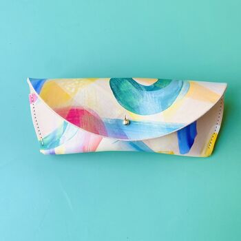 Leather Glasses Case Hand Painted, 3 of 9