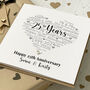 Personalised 25th Silver Wedding Anniversary Card, thumbnail 3 of 4