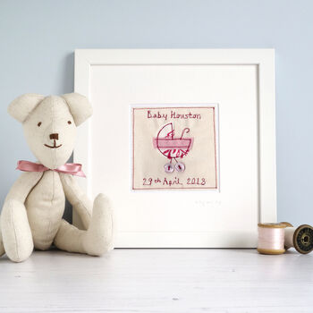 Personalised New Baby Girl Picture Gift, 4 of 12