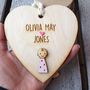 Personalised New Baby Girl Heart, thumbnail 5 of 6