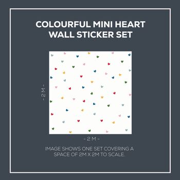 Colourful Fabric Mini Heart Wall Stickers, 3 of 6