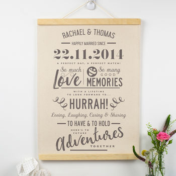 Personalised Cotton Anniversary Print, 4 of 6