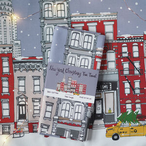 New York Christmas Tea Towel