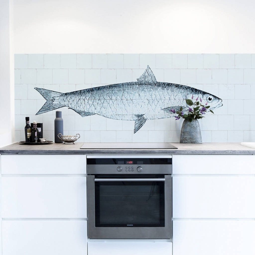 Fish Kitchen Walls Backsplash Wallpaper, 1 of 6