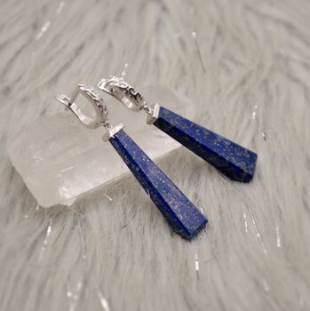 Lapis Lazuli 925 Silver Earrings, 5 of 9