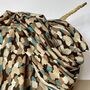 Camouflage Print Scarf With Border In Turquoise, thumbnail 2 of 4