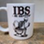 Funny Ibs Mug – Novelty Toilet Humour Mug – Ibs Joke Gift – Funny Skeleton Mug – Gag Gift For Friends, thumbnail 2 of 3