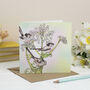 'Long Tailed Tit And Angelica' Greeting Card, thumbnail 1 of 2