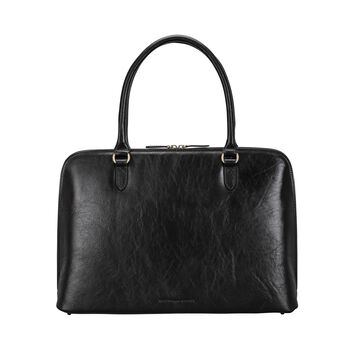 Women's Premium Leather Laptop Handbag 'Fiorella', 5 of 12