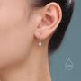 Minimalist Star Dangle Drop Hook Earrings In Sterling Silver, thumbnail 4 of 11