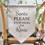 Please Stop Here Christmas Flag Personalised, thumbnail 2 of 3