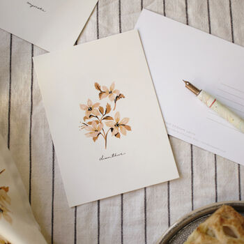 Set Of 12 Botanical Flower Postcard Note Cards, 4 of 8