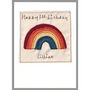 Personalised Rainbow New Baby Boy / 1st Birthday Card, thumbnail 3 of 12