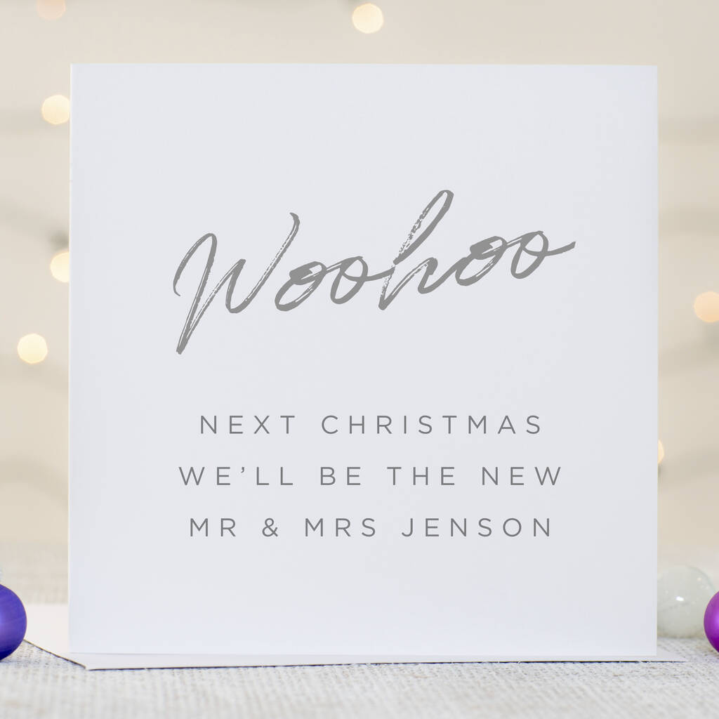 'Next Christmas We'll Be Married' Christmas Card, 1 of 4