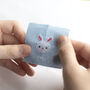 Kawaii Bunny Rabbit Mini Cross Stitch Kit, thumbnail 5 of 10