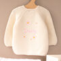 Personalised Baby Cardigan With Daisy And Name Embroidery, thumbnail 3 of 12