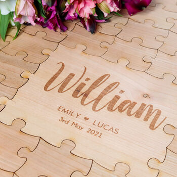 Wedding Guest Book Alternative Personalised Puzzle, 2 of 9