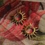 18k Gold Plated Hammered Sun Hoop Earrings, thumbnail 1 of 7