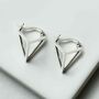 Sterling Silver Triangle Hoops, thumbnail 5 of 6