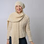 Sunday Scarf And Beanie Hat Easy Knitting Kit, thumbnail 2 of 10