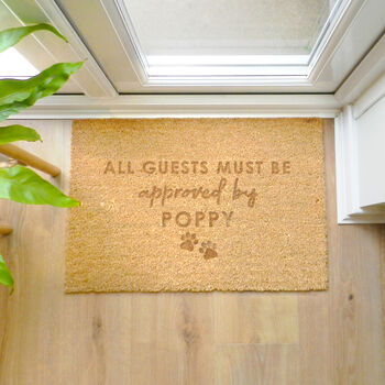 Personalised Approved By Pet Rectangular Indoor Doormat, 4 of 4