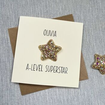 Superstar A Level Exam Congratulations Card, 2 of 2