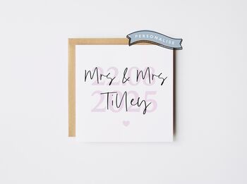 Personalised Wedding Card / Couple To Be Vanilla Card *Colour Options, 4 of 6