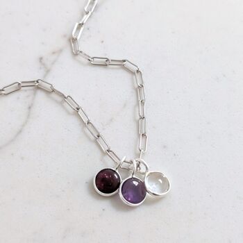 The 'VIP' Friends And Family Birthstone Necklace, Silver, 6 of 12